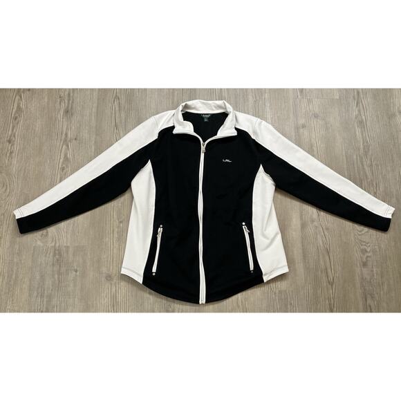 Lauren Ralph Lauren Full Zip Black And White Jacket Women’s Size XL - Picture 1 of 10